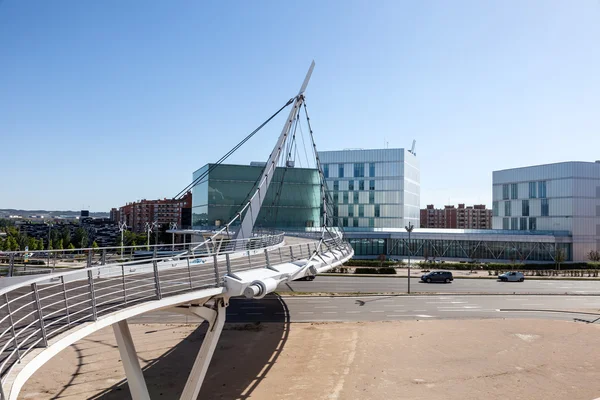 Pedestrian bridge in Zaragoza, Spain — Stock Photo, Image