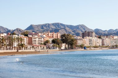 Beach in Puerto de Mazarron, Spain clipart
