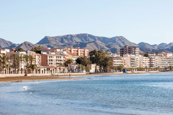 Strand in puerto de mazarron, Spanje — Stockfoto