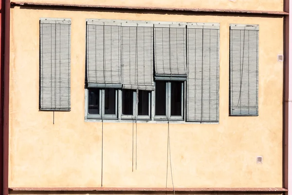 Window with bamboo curtains — Stock Photo, Image