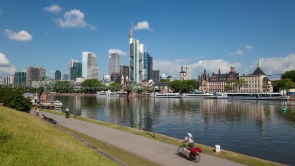 Frankfurt Main Skyline — ストック動画