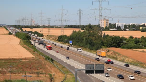 Autosnelweg in Duitsland — Stockvideo