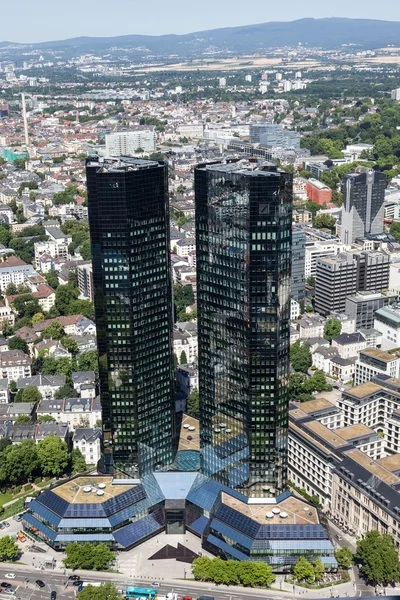 Arranha-céus do Deutsche Bank em Frankfurt, Alemanha — Fotografia de Stock