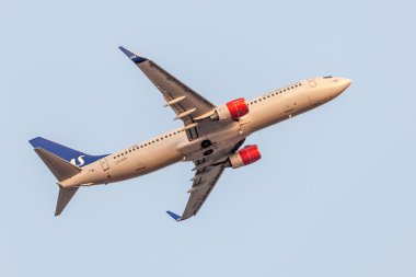 Boeing 737 Next Gen of the SAS Airline clipart