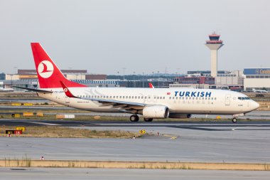 Boeing 737-800 of the Turkish Airlines clipart