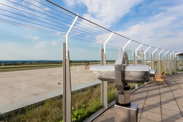 Visitors terrace of the Dortmund Airport, Germany — Stock Photo, Image