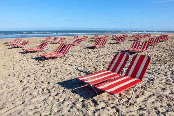 Plaży leżaku w Holandii — Zdjęcie stockowe