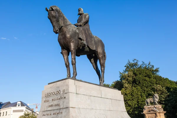 Estatua del Leopoldo II en Bruselas, Bélgica — Foto de Stock