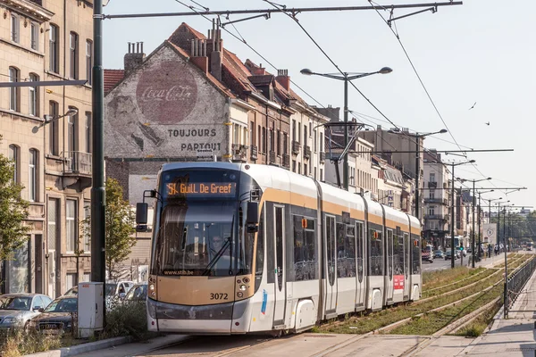 Tram in Brussels, Belgium — Stockfoto