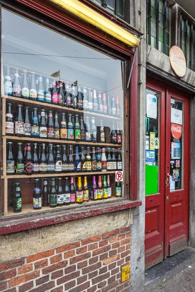 Belgian beer shop in Ghent, Belgium — Stock Fotó