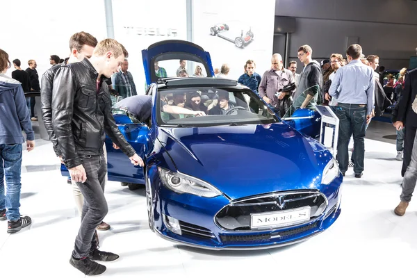 Tesla Model S at the IAA 2015 — Stock Photo, Image