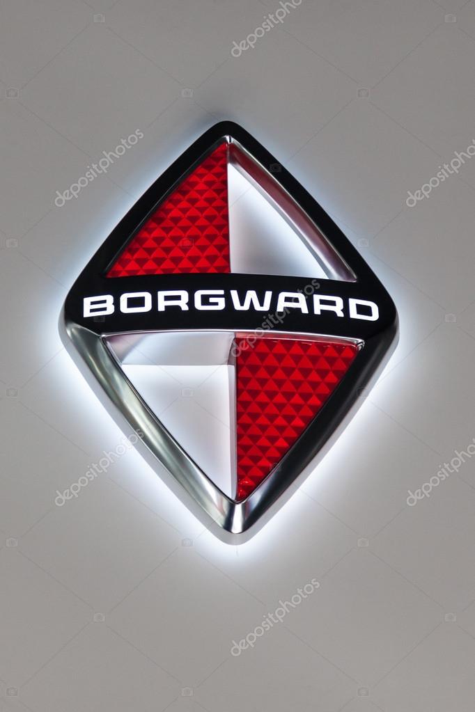 FRANKFURT, GERMANY - SEP 22: Borgward Company Logo at the IAA International Motor Show 2015. September 22, 2015 in Frankfurt Main, Germany