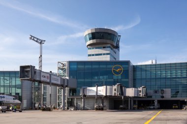 Control Tower at the Frankfurt Airport clipart