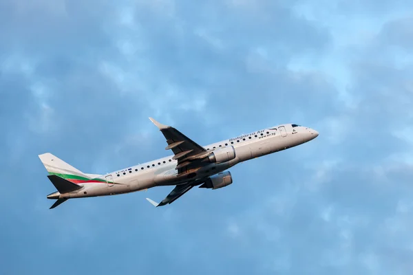 Bulgaria Air Embraer 190 after takeoff — стокове фото