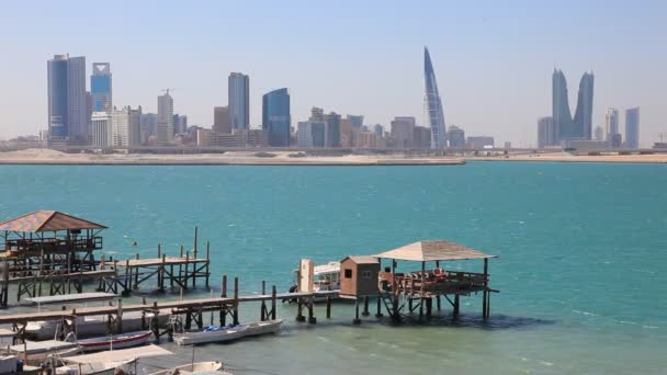 Skyline de Manama, Bahrein — Vídeo de Stock