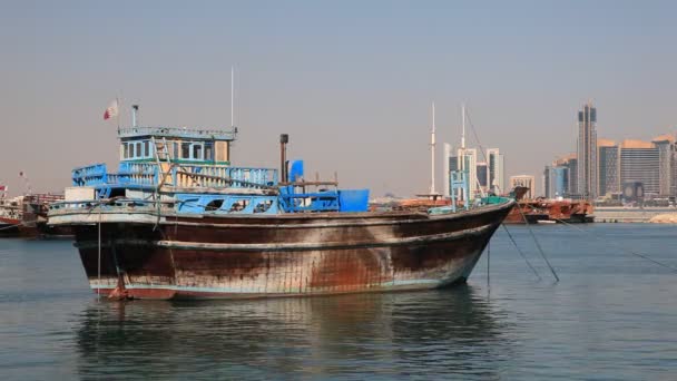 Traditionele Arabische dhow — Stockvideo