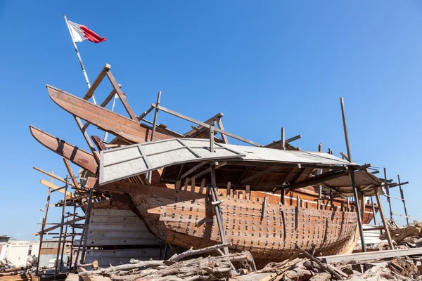 Traditionelle Dhau-Werft in Bahrain — Stockfoto