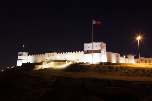 Riffa Fort v noci, království Bahrajn Stock Fotografie