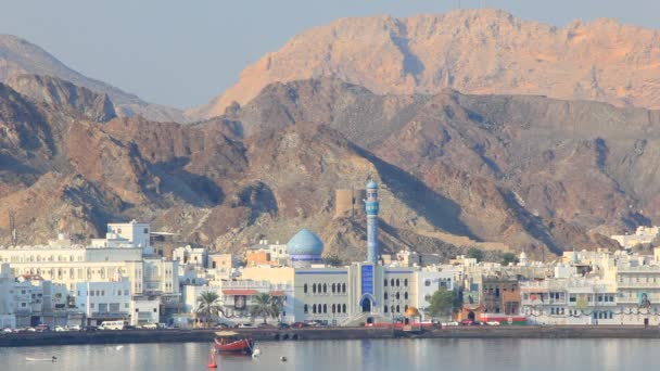 Horisont av Muttrah, Oman — Stockvideo