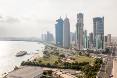 Doha downtown, Qatar clipart