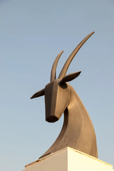 Oryx monument in Doha, Qatar — стокове фото