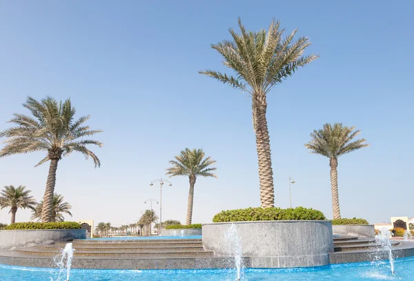 Fountain at The Pearl, Qatar — Stok fotoğraf