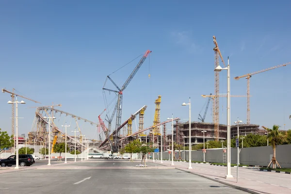 Khalifa Stadium under renovation in Doha, Qatar — 图库照片