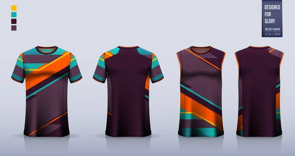 Modelo Camiseta Diseño Plantilla Camiseta Deportiva Para Camiseta Fútbol Kit — Archivo Imágenes Vectoriales