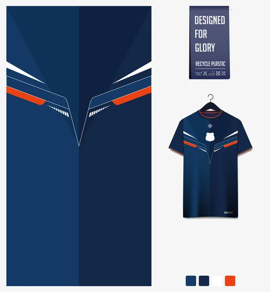 Diseño Textil Tela Para Camiseta Deportiva Camiseta Fútbol Kit Fútbol — Vector de stock