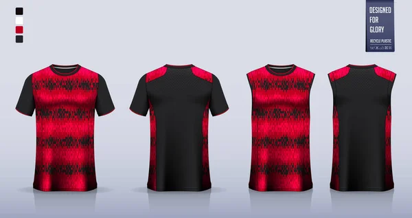 Voetbal Trui Voetbal Kit Shirt Mockup Sport Shirt Template Ontwerp — Stockvector