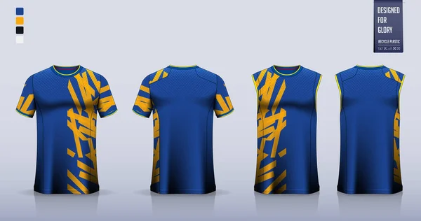 Modelo Camiseta Diseño Plantilla Camiseta Deportiva Para Camiseta Fútbol Kit — Archivo Imágenes Vectoriales