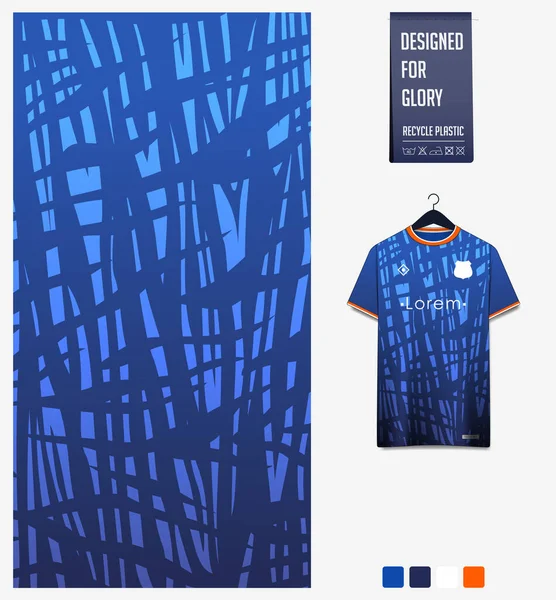 Diseño Patrón Camiseta Fútbol Patrón Abstracto Sobre Fondo Azul Para — Archivo Imágenes Vectoriales