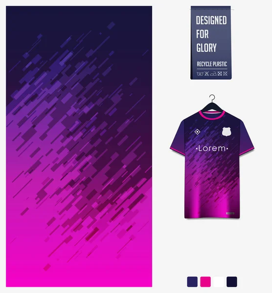 Diseño Patrón Camiseta Fútbol Patrón Abstracto Sobre Fondo Violeta Para — Archivo Imágenes Vectoriales