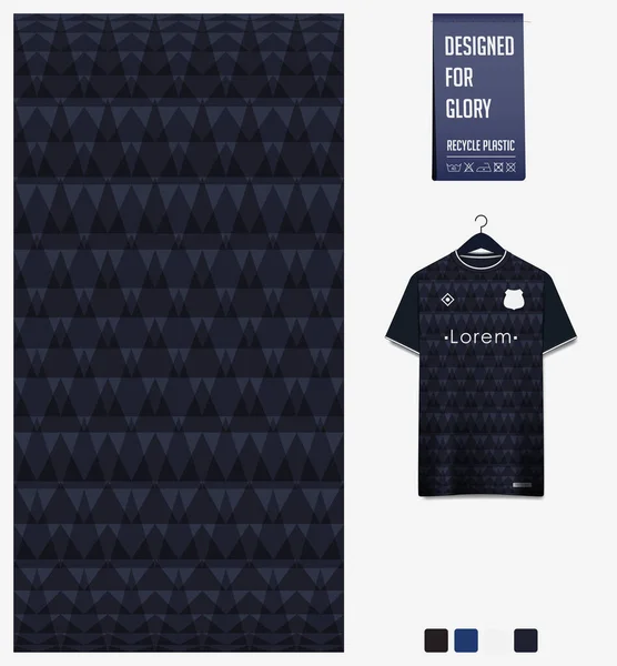 Projeto Padrão Camisa Futebol Padrão Geométrico Fundo Abstrato Preto Para —  Vetores de Stock