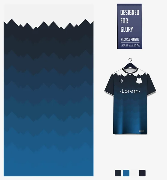 Diseño Patrón Camiseta Fútbol Patrón Abstracto Sobre Fondo Azul Para — Archivo Imágenes Vectoriales