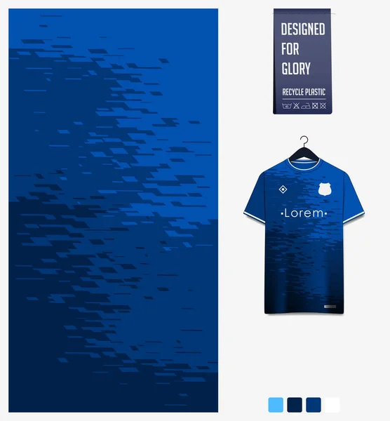 Design Del Modello Maglia Calcio Modello Astratto Sfondo Blu Kit — Vettoriale Stock