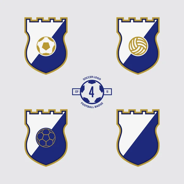 Football Badge 디자인이다 엠블렘의 디자인은 스타일의 디자인의 방패이다 문장의 아이콘 — 스톡 벡터