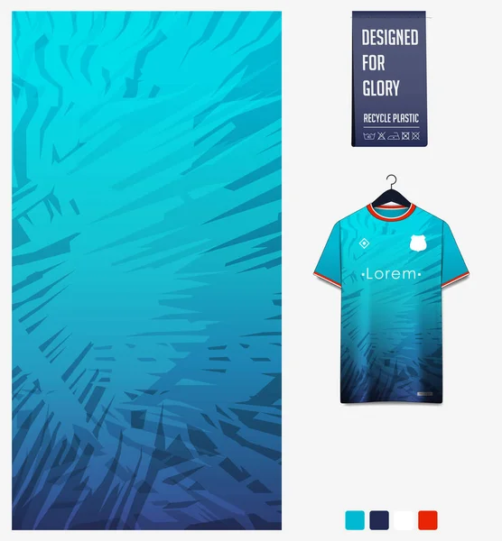 Diseño Patrón Camiseta Fútbol Patrón Abstracto Sobre Fondo Azul Para — Vector de stock