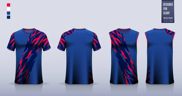 Shirt Mockup Nebo Sportovní Tričko Šablony Design Pro Fotbalový Dres — Stockový vektor