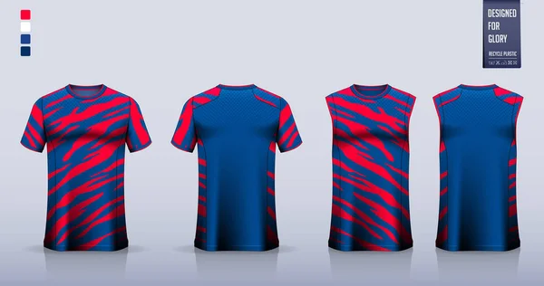 Shirt Mockup Sport Skjorta Mall Design För Fotboll Jersey Fotboll — Stock vektor