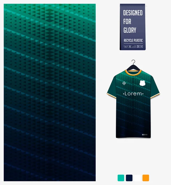 Projeto Padrão Camisa Futebol Padrão Abstrato Fundo Verde Para Kit — Vetor de Stock