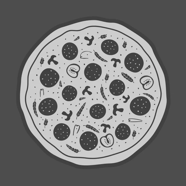 Vector Emblem Pizza — Stock Vector