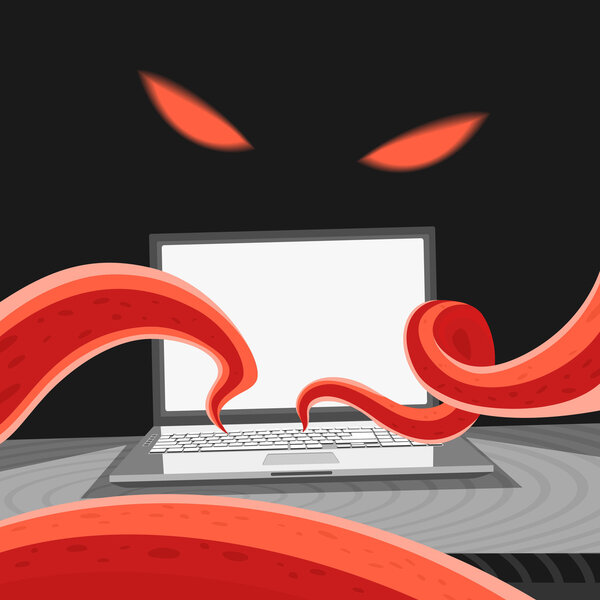 компьютерная векторная иллюстрация вируса