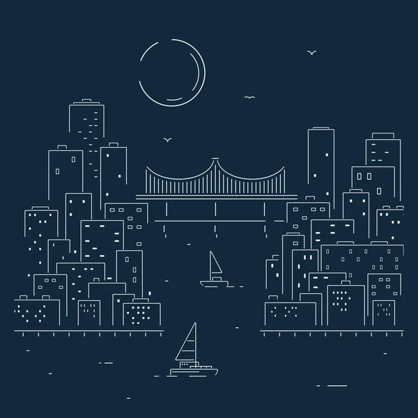 Ilustración vectorial Sketch City — Archivo Imágenes Vectoriales