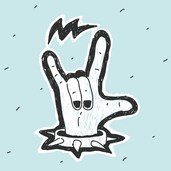 Рука символ хеві-метал — стоковий вектор