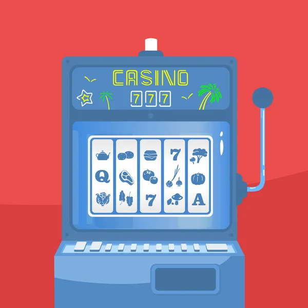 Vektorová ilustrace hracího automatu — Stockový vektor