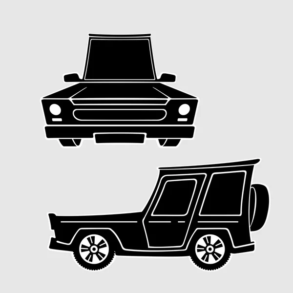 Símbolo vectorial conjunto de coches — Vector de stock