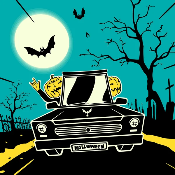 Illustration vectorielle de bande dessinée d'Halloween — Image vectorielle