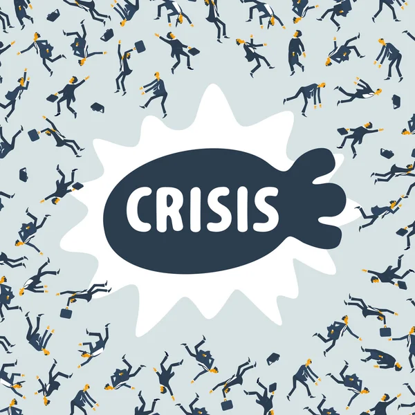 Crisis económica — Vector de stock