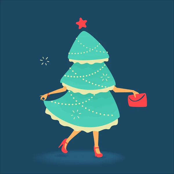 Símbolo da árvore de Natal — Vetor de Stock